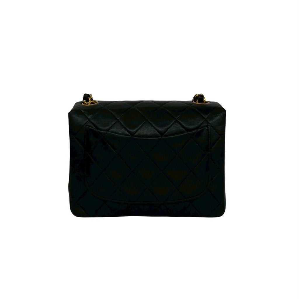 Chanel Card Vintage Quilted Coco Lambskin Chain Mini Shoulder Bag Black — view 3