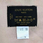 Louis Vuitton Silk Wool Scarf Monogram Beige — view 9