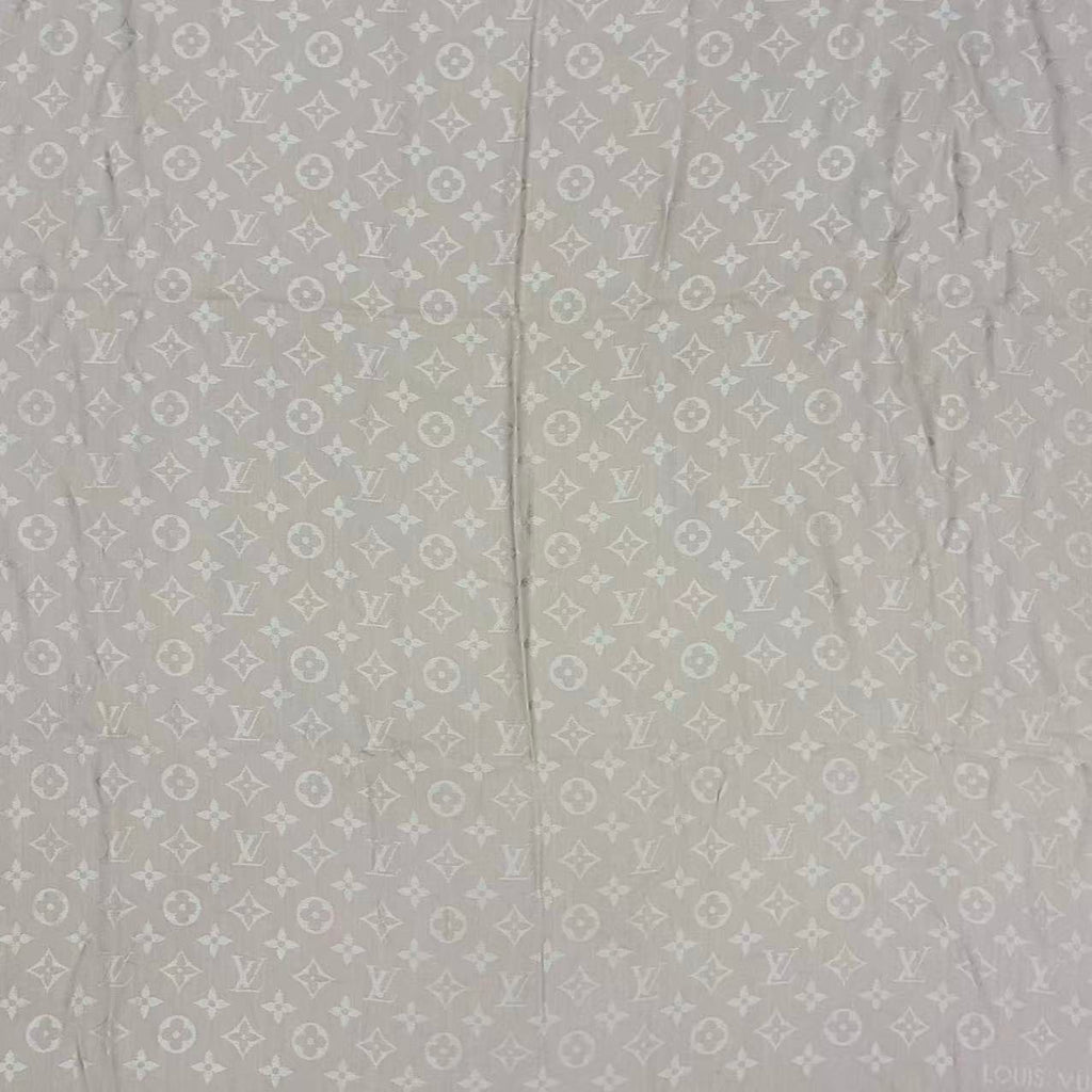 Louis Vuitton Silk Wool Scarf Monogram Beige — view 7