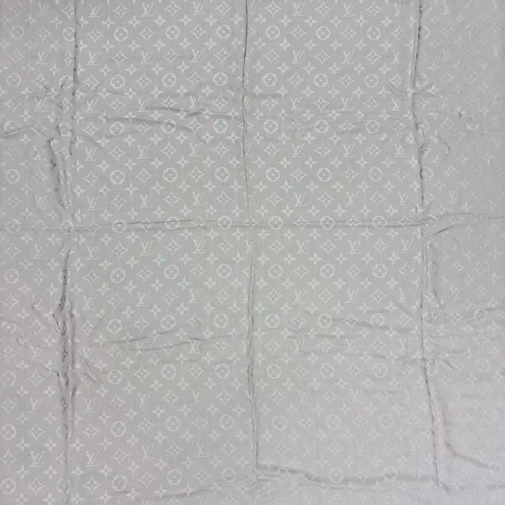 Louis Vuitton Silk Wool Scarf Monogram Beige — view 7