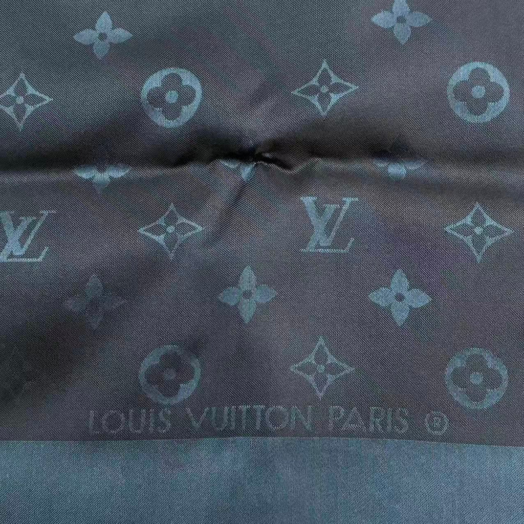 Louis Vuitton Silk Scarf Monogram Navy — view 6