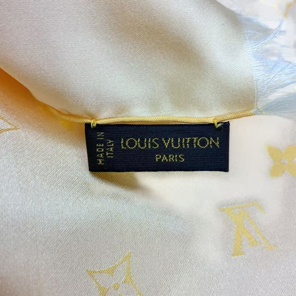 Louis Vuitton Silk Scarf Monogram Yellow — view 7