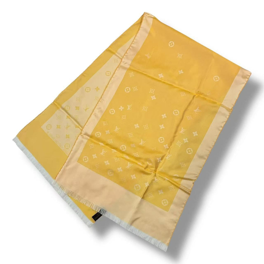 Louis Vuitton Silk Scarf Monogram Yellow — view 4