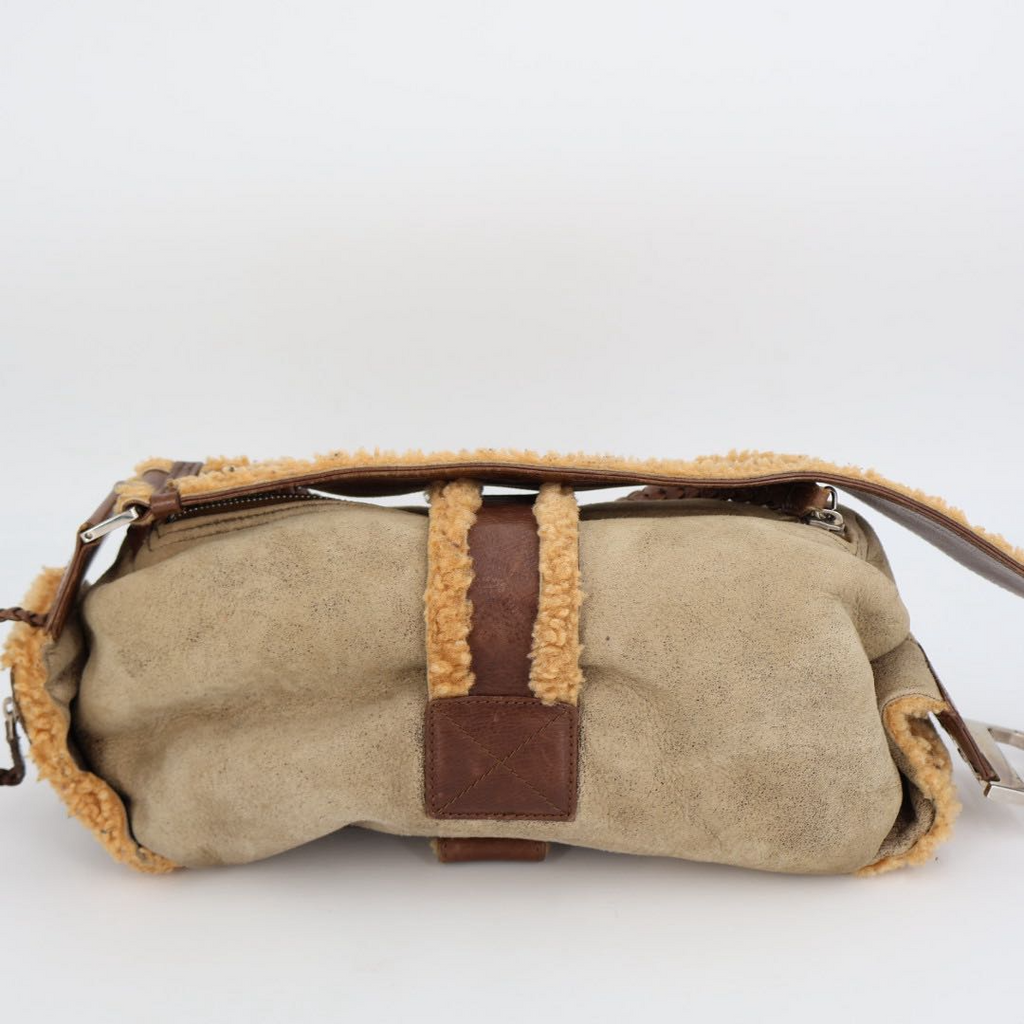 Dior Shearling Bag Handbag Beige — view 7