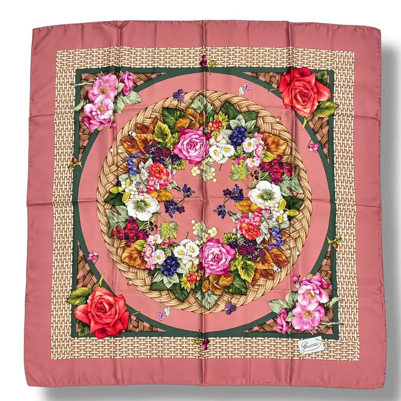 Gucci Silk Flora Scarf Floral — view 2