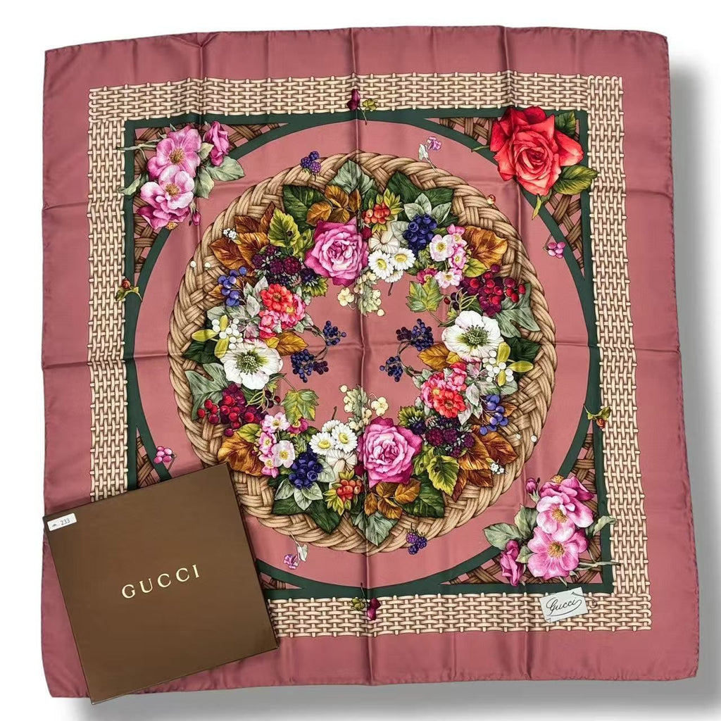 Gucci Silk Flora Scarf Floral