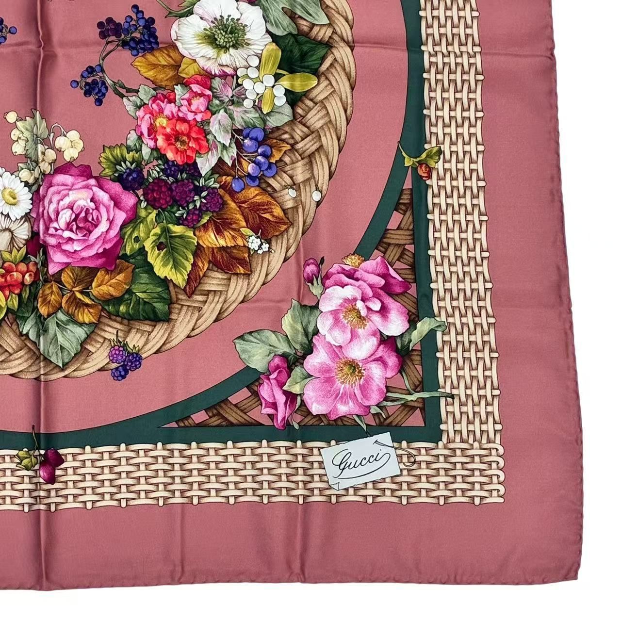 Gucci Silk Flora Scarf Floral — view 6