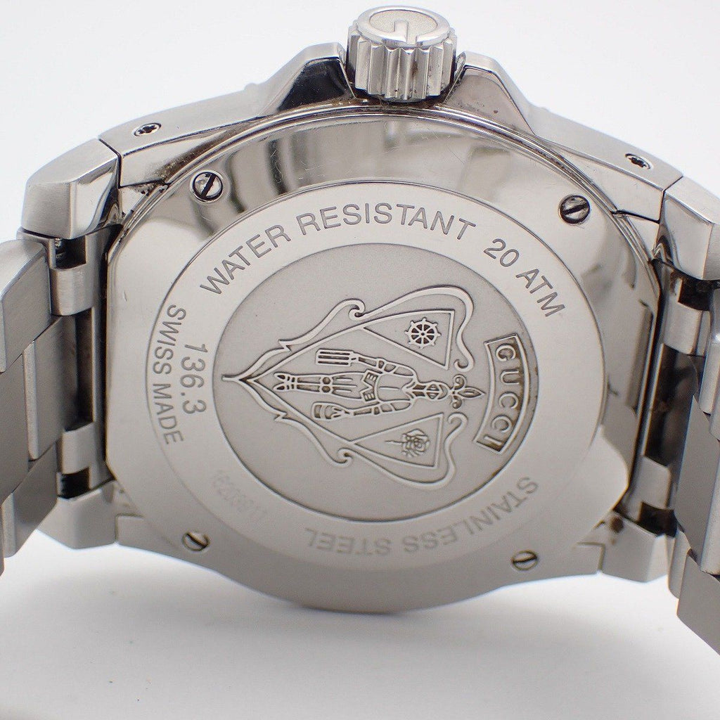 Gucci 136.3 Dive Waterproof Quartz Watch White Dial SS Pawn — view 9