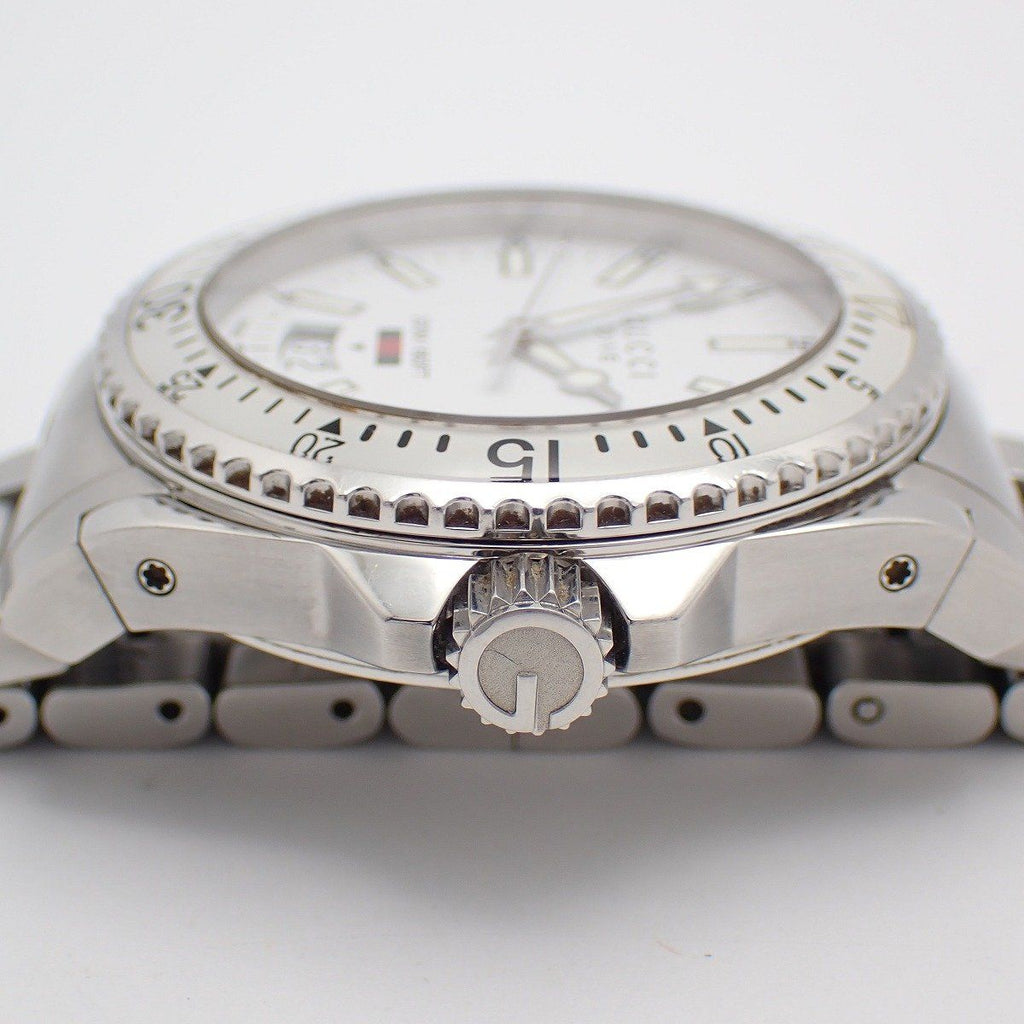 Gucci 136.3 Dive Waterproof Quartz Watch White Dial SS Pawn — view 7