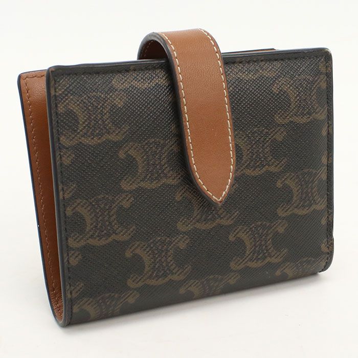 Celine Small Strap Wallet Triomphe Canvas Bifold