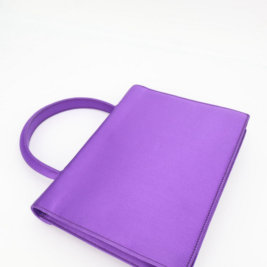 Celine Vintage Satin Top Handle Handbag — view 9