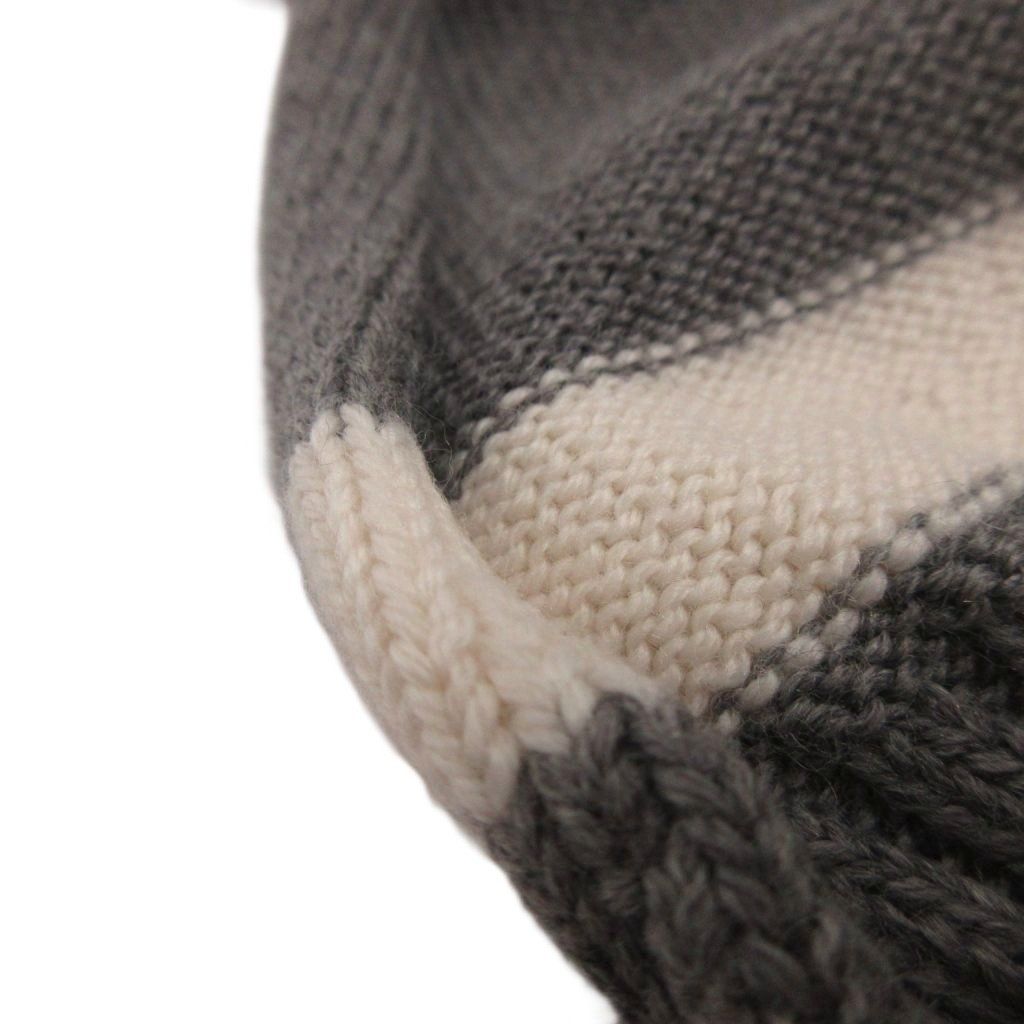 Gucci Wool Knit Scarf GG Line Bicolor Gray Oom Sweater — view 6