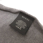 Gucci Wool Knit Scarf GG Line Bicolor Gray Oom Sweater — view 3