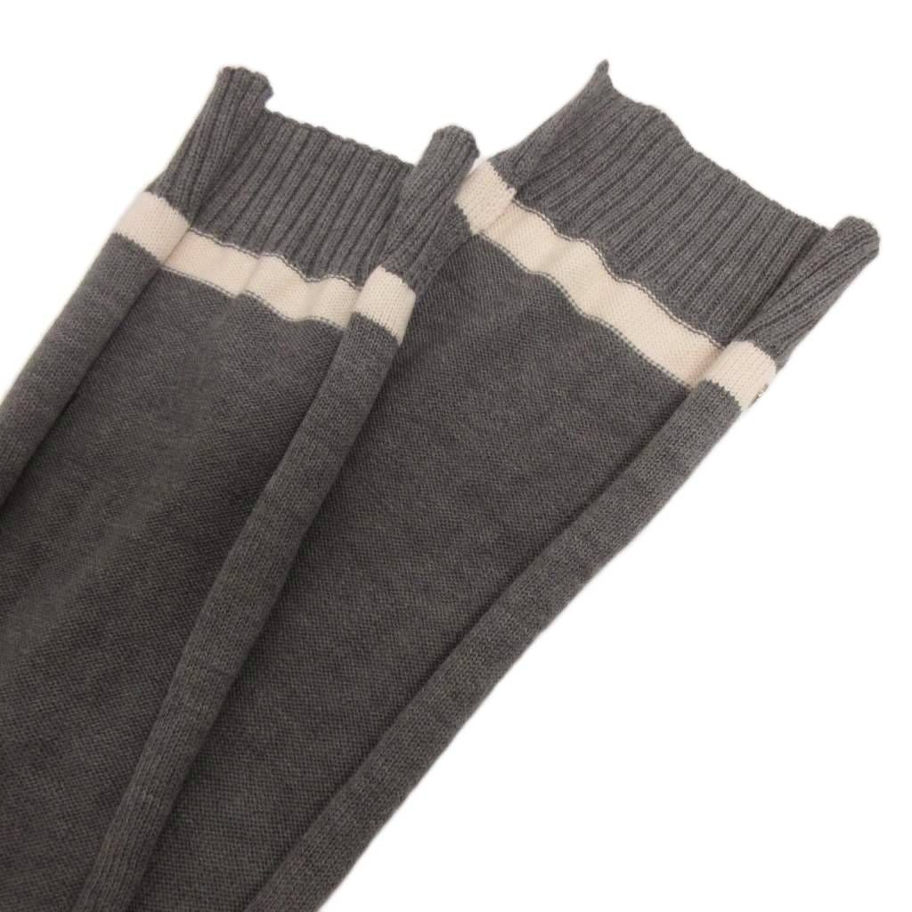 Gucci Wool Knit Scarf GG Line Bicolor Gray Oom Sweater — view 5