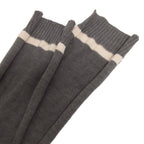 Gucci Wool Knit Scarf GG Line Bicolor Gray Oom Sweater — view 5