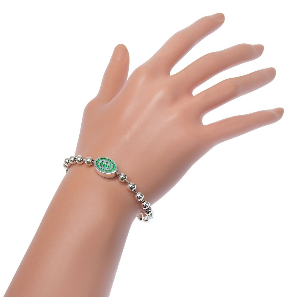 Gucci Interlocking Ball Chain 925 Sterling Silver Bracelet — view 2