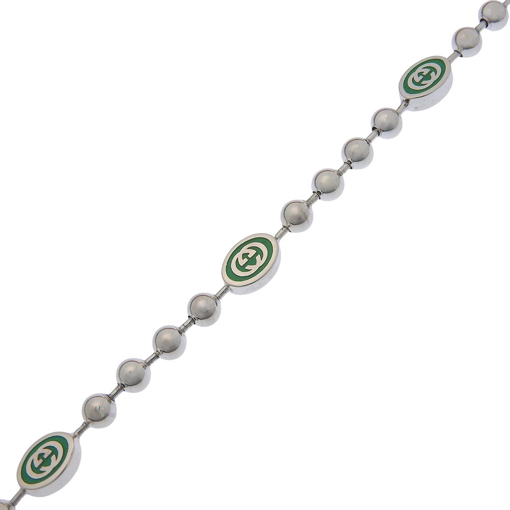 Gucci Interlocking Ball Chain 925 Sterling Silver Bracelet — view 4