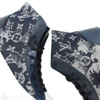 Louis Vuitton Monogram Denim High Cut Sneakers Navy 5 — view 7