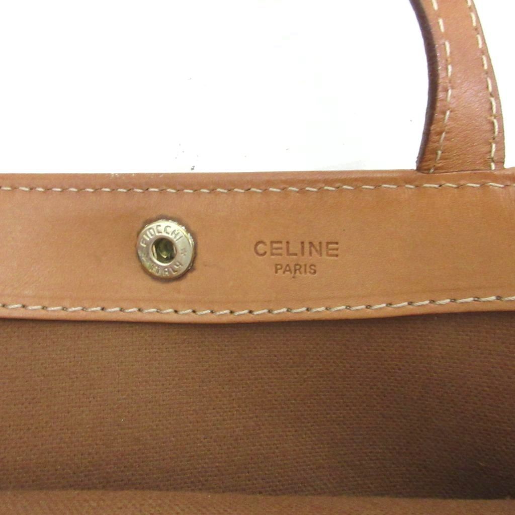 Celine Macadam Pattern Tote Triomphe Leather Brown — view 6