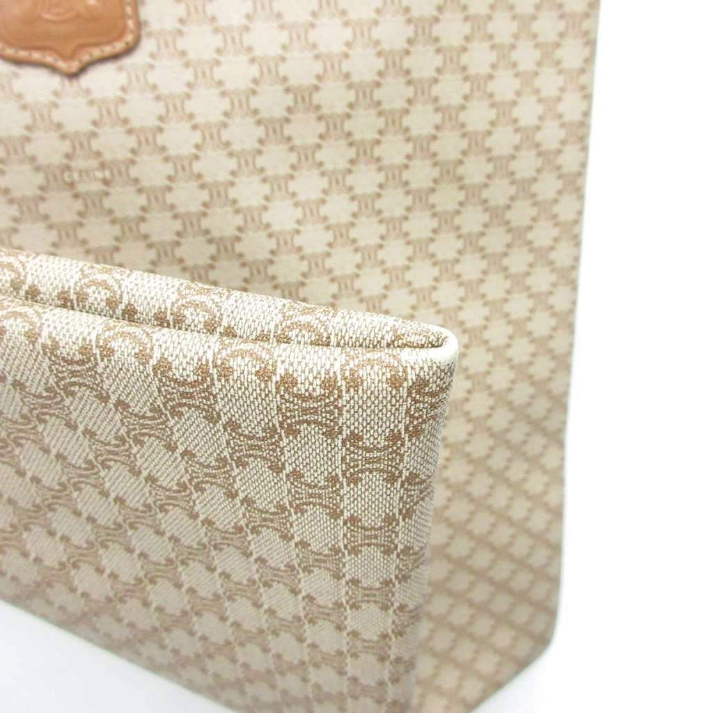 Celine Macadam Pattern Tote Triomphe Leather Brown — view 8