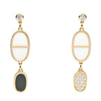 Hermes Earrings Chaine D'ancre Verso Ceramic Diamond