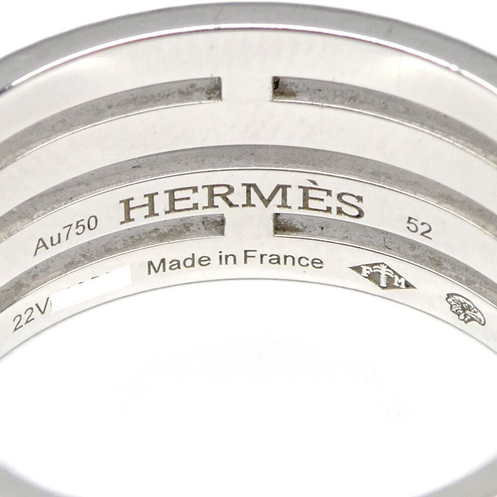 Hermes Ring Arianne GM 52 White Gold Diamond — view 7