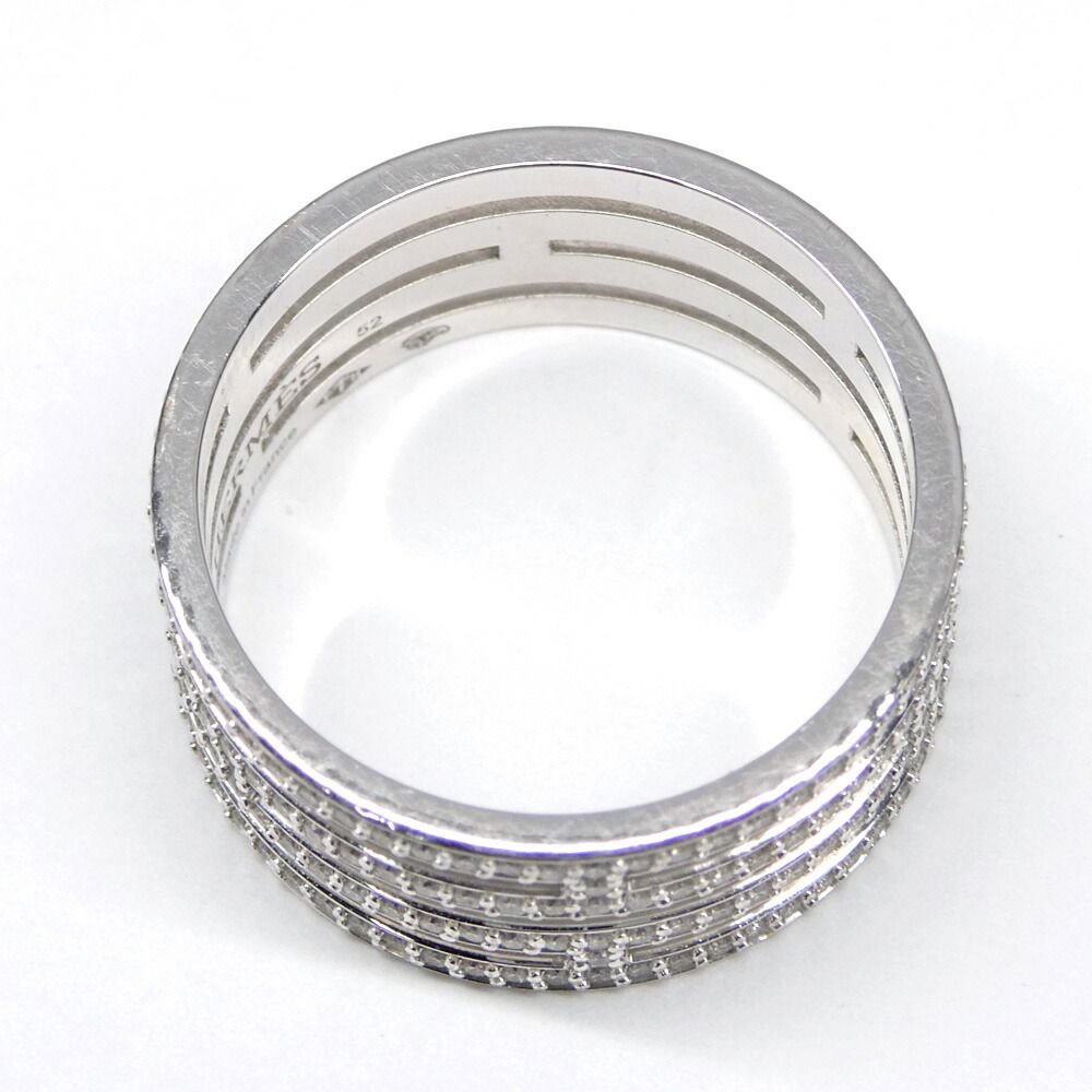 Hermes Ring Arianne GM 52 White Gold Diamond — view 3