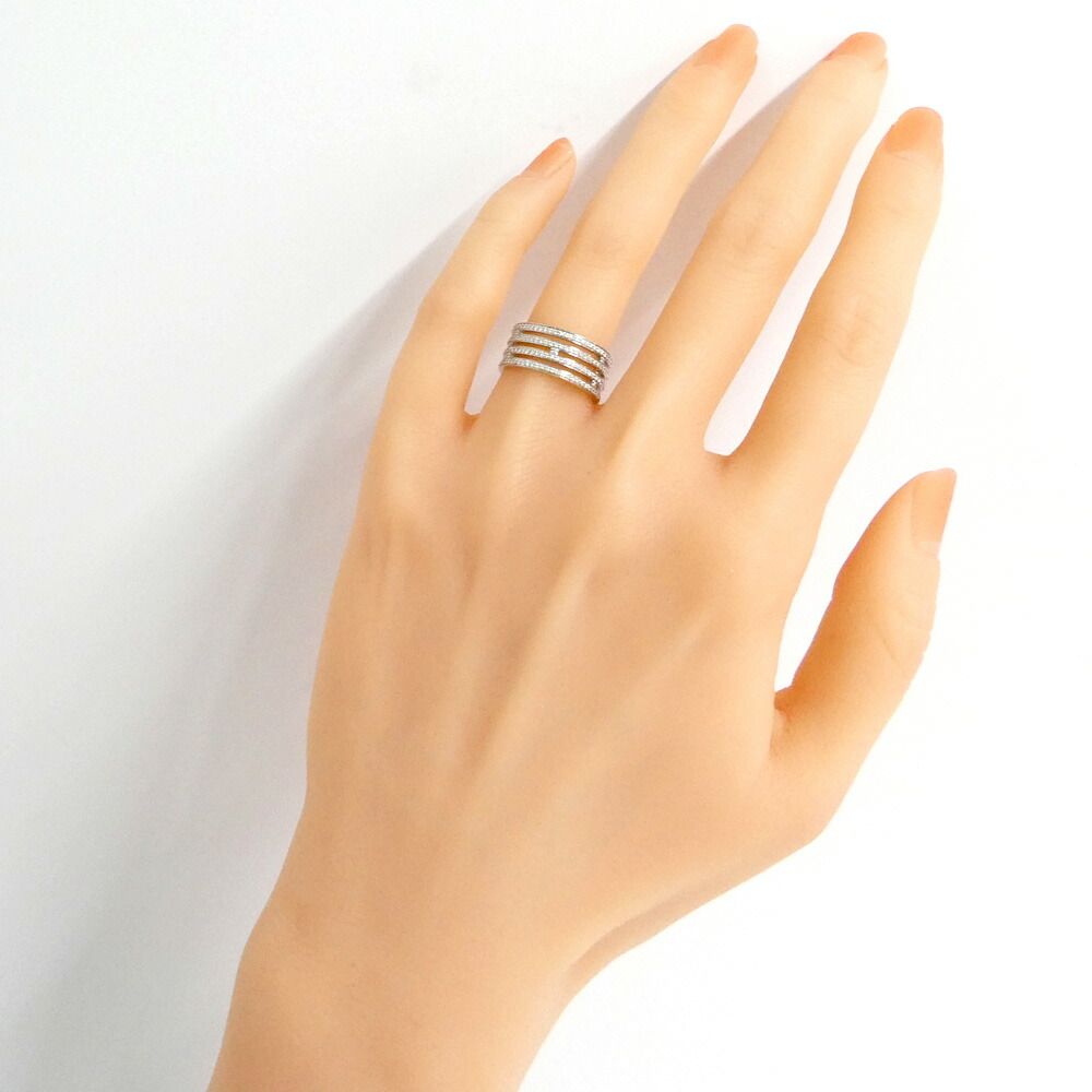 Hermes Ring Arianne GM 52 White Gold Diamond — view 9
