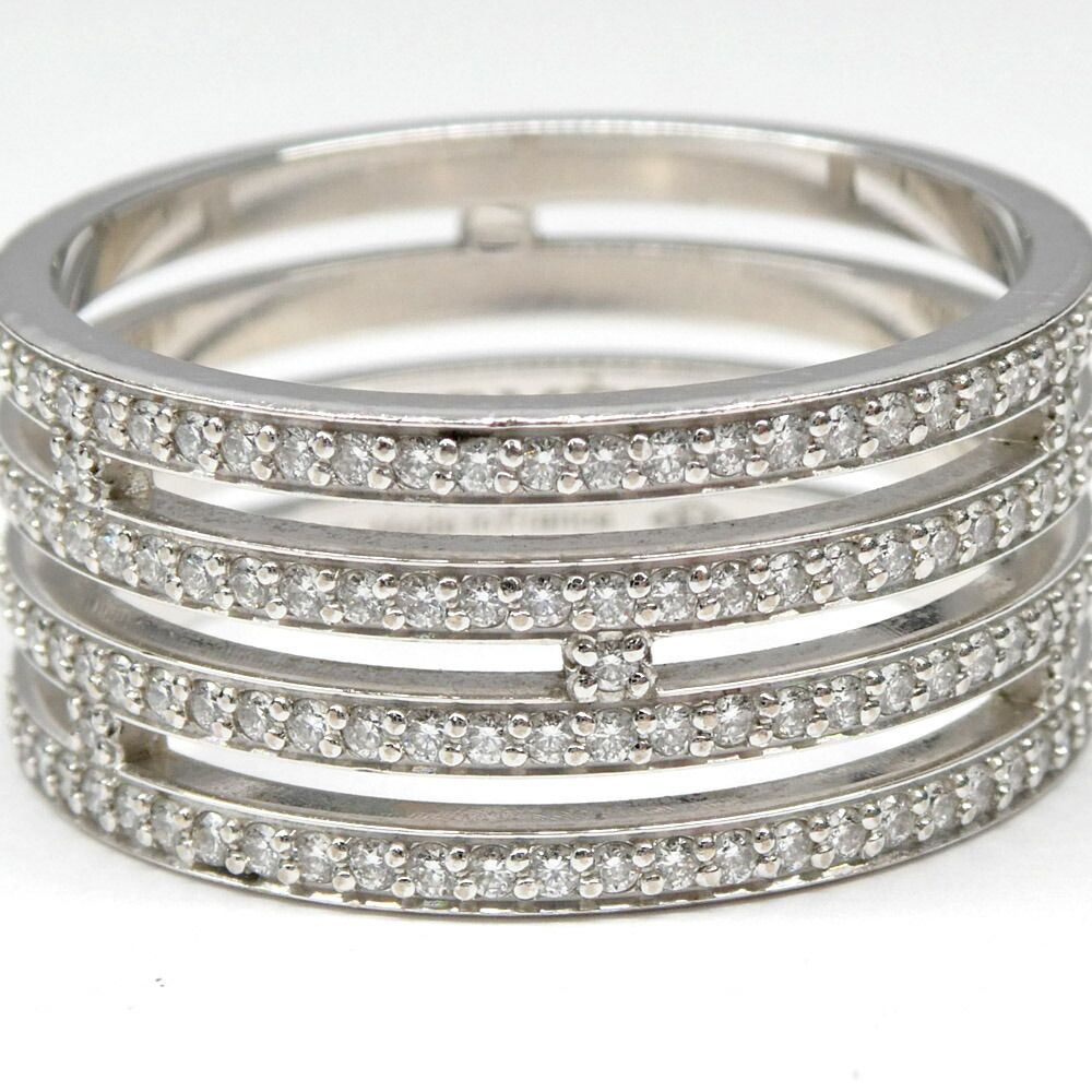 Hermes Ring Arianne GM 52 White Gold Diamond — view 6