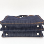 Fendi Peekaboo Icy Small Denim 2-Way Handbag Navy — view 3