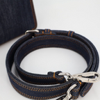 Fendi Peekaboo Icy Small Denim 2-Way Handbag Navy — view 5
