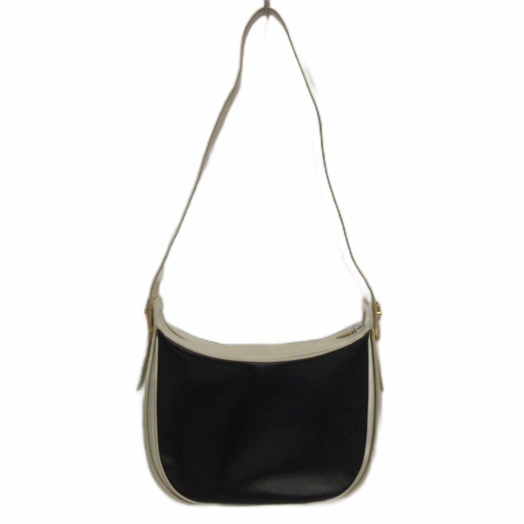 Gucci Shoulder Bag Vintage GG Logo White Navy AA NK — view 3