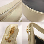 Gucci Shoulder Bag Vintage GG Logo White Navy AA NK — view 9