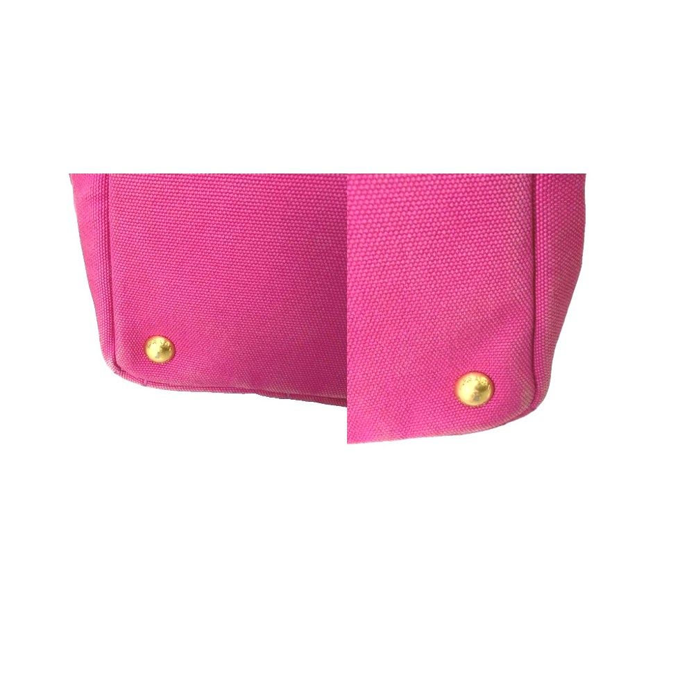 Prada Canapa M Canvas Tote Logo Pink — view 5