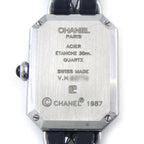 Chanel Watch Premier M Octagonal Black Dial Chain Bracelet Leather SS Quartz — view 4