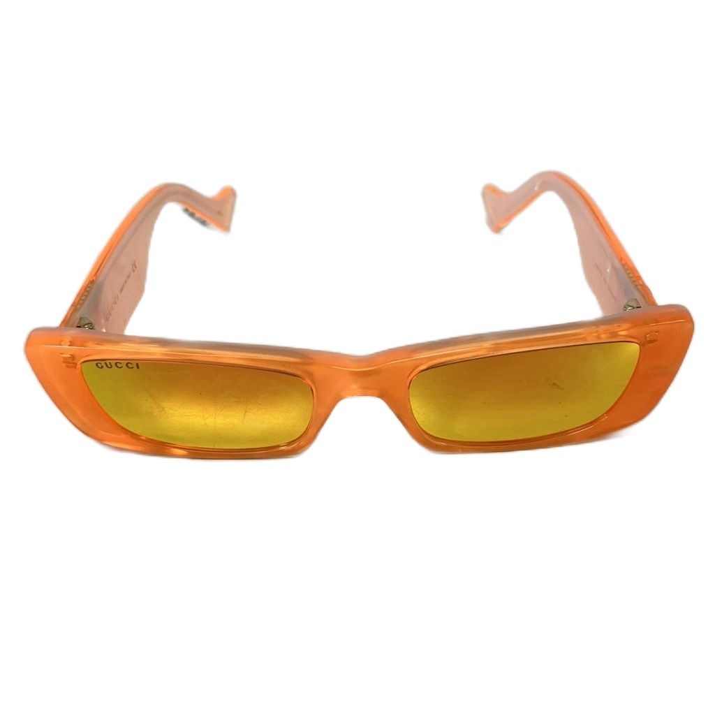 Gucci Sunglasses Rectangular Interlocking 52 Ro 20 Orange Eyewear — view 2