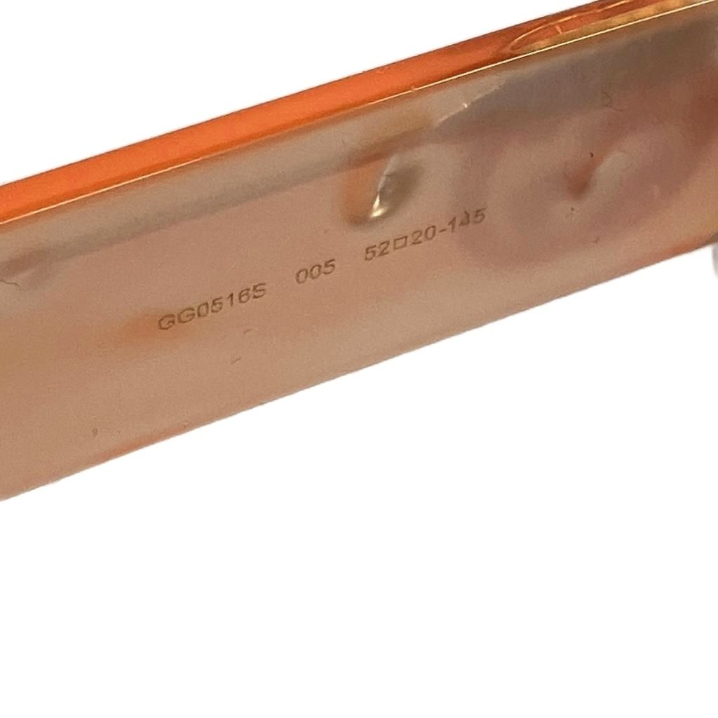 Gucci Sunglasses Rectangular Interlocking 52 Ro 20 Orange Eyewear — view 7