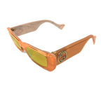 Gucci Sunglasses Rectangular Interlocking 52 Ro 20 Orange Eyewear
