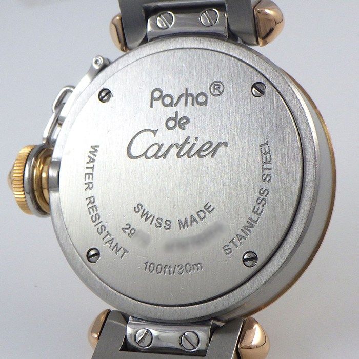 Cartier Watch Miss Pasha Diamond Bezel Silver Sunray Dial 18k Pink Gold SS — view 4