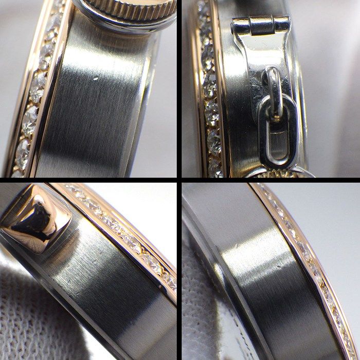 Cartier Watch Miss Pasha Diamond Bezel Silver Sunray Dial 18k Pink Gold SS — view 6