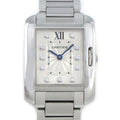 Cartier Watch Tank Anne Gray 11 Points Diamond Index Rectangular Silver