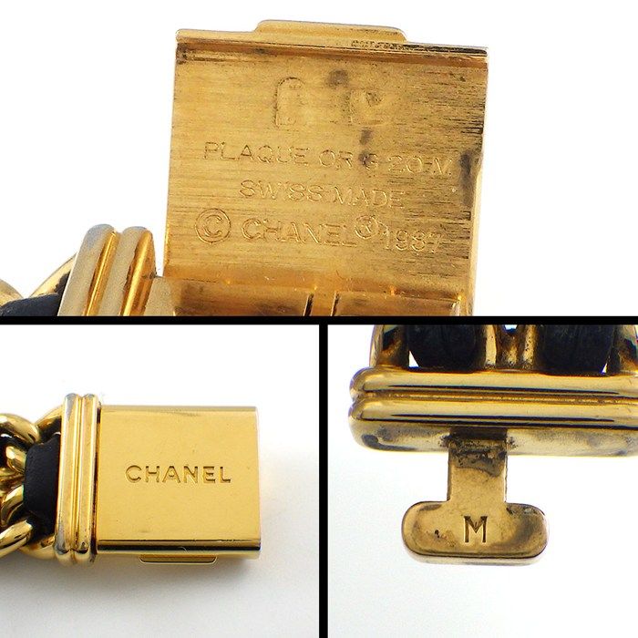 Chanel Watch Premier M Octagonal Black Dial Chain Bracelet Leather Quartz Analog — view 5