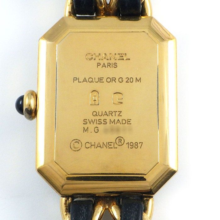 Chanel Watch Premier M Octagonal Black Dial Chain Bracelet Leather Quartz Analog — view 4