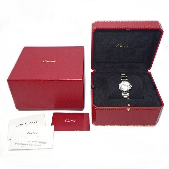 Cartier Watch Baron Blue SM Silver Dial Roman Index SS Quartz Analog — view 9