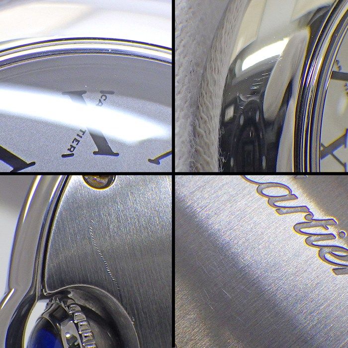 Cartier Watch Baron Blue SM Silver Dial Roman Index SS Quartz Analog — view 6
