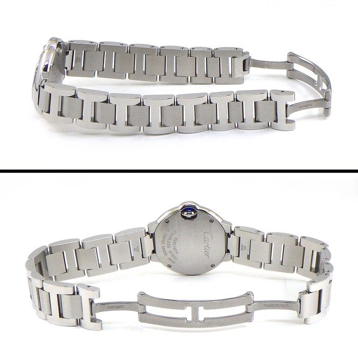 Cartier Watch Baron Blue SM Silver Dial Roman Index SS Quartz Analog — view 3