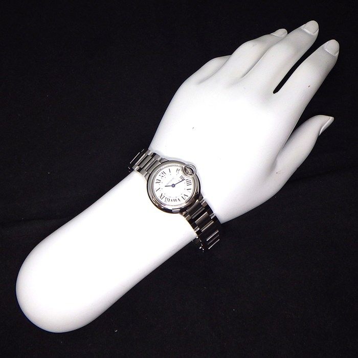 Cartier Watch Baron Blue SM Silver Dial Roman Index SS Quartz Analog — view 8