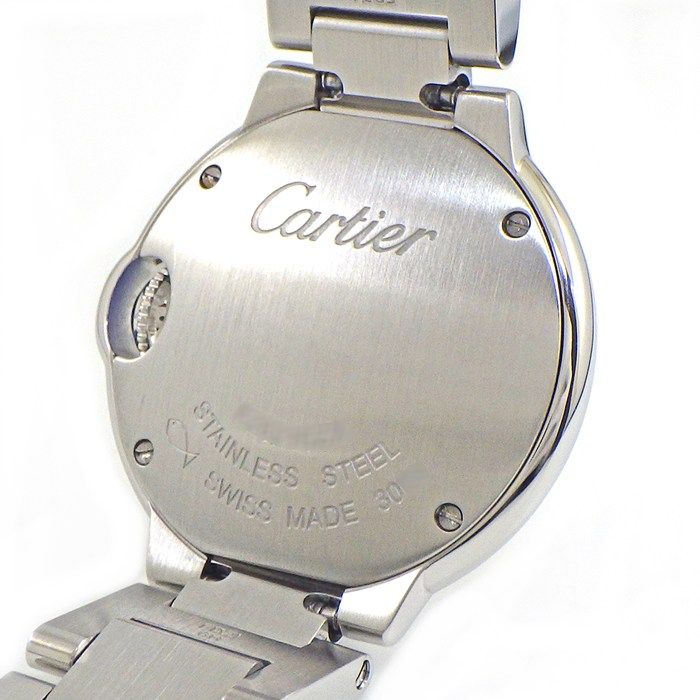 Cartier Watch Baron Blue SM Silver Dial Roman Index SS Quartz Analog — view 4