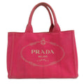 Prada Canapa Tote Canvas Logo Pink