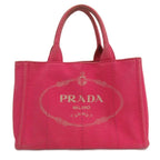 Prada Canapa Tote Canvas Logo Pink